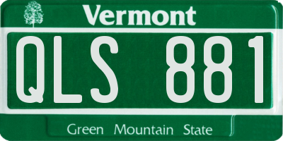 VT license plate QLS881