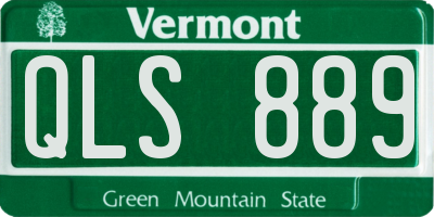 VT license plate QLS889