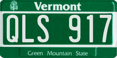 VT license plate QLS917