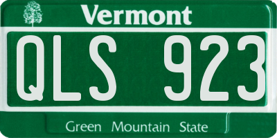 VT license plate QLS923