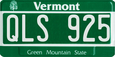 VT license plate QLS925