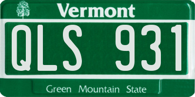 VT license plate QLS931