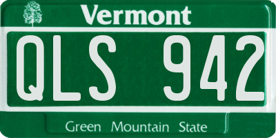 VT license plate QLS942