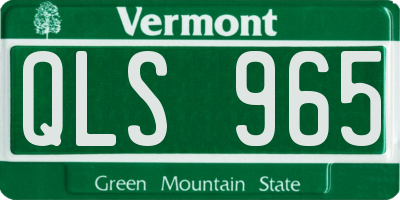 VT license plate QLS965