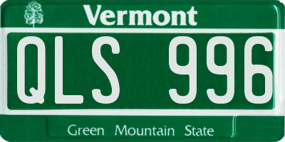 VT license plate QLS996