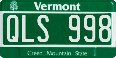 VT license plate QLS998
