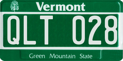 VT license plate QLT028