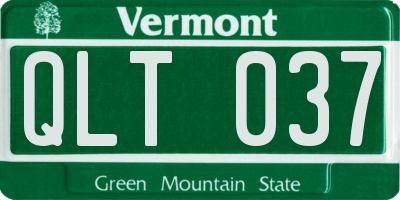 VT license plate QLT037