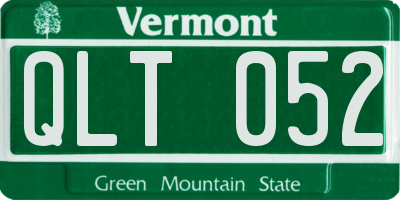 VT license plate QLT052