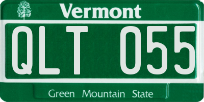 VT license plate QLT055