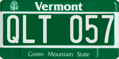 VT license plate QLT057