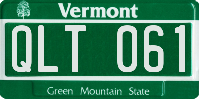 VT license plate QLT061