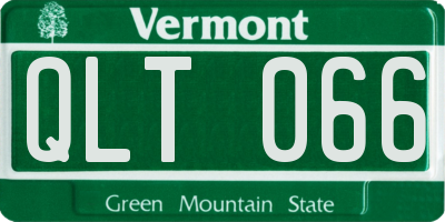 VT license plate QLT066