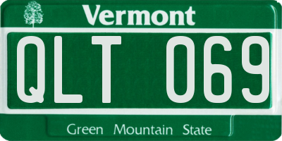 VT license plate QLT069