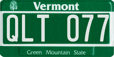 VT license plate QLT077
