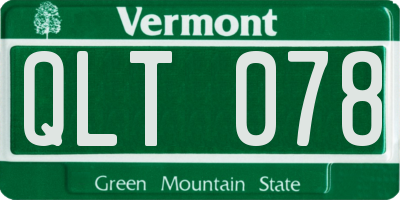 VT license plate QLT078