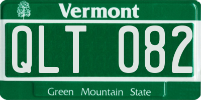 VT license plate QLT082