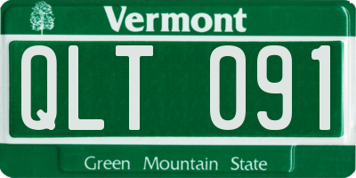 VT license plate QLT091