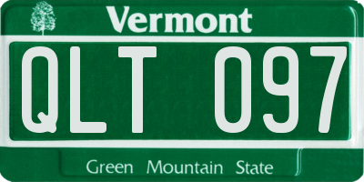 VT license plate QLT097