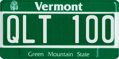 VT license plate QLT100