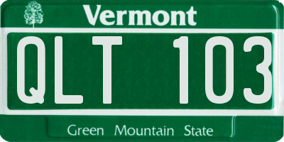 VT license plate QLT103