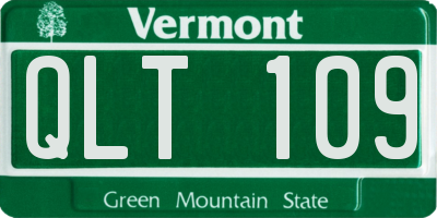 VT license plate QLT109