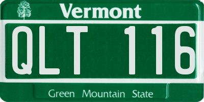 VT license plate QLT116