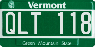 VT license plate QLT118