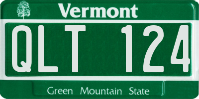 VT license plate QLT124