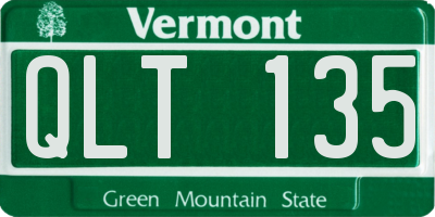 VT license plate QLT135