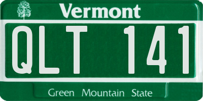 VT license plate QLT141