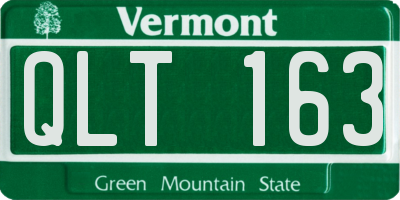 VT license plate QLT163