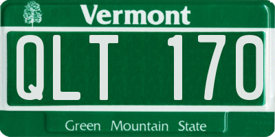 VT license plate QLT170