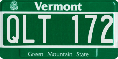 VT license plate QLT172
