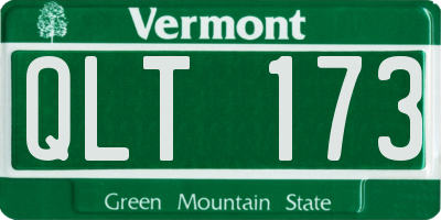 VT license plate QLT173