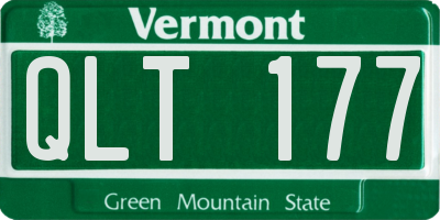 VT license plate QLT177