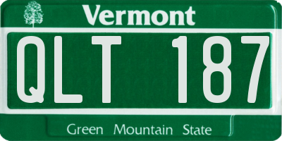 VT license plate QLT187