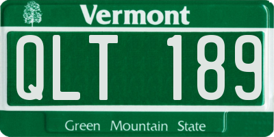 VT license plate QLT189