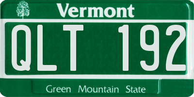 VT license plate QLT192