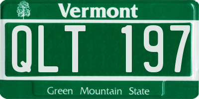 VT license plate QLT197