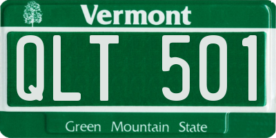 VT license plate QLT501