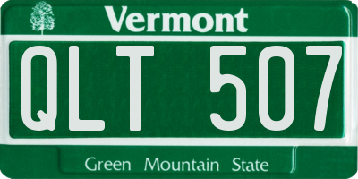 VT license plate QLT507