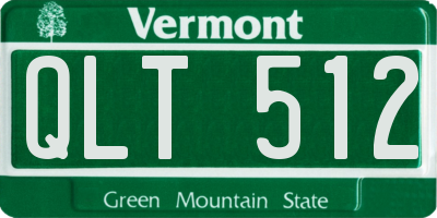 VT license plate QLT512