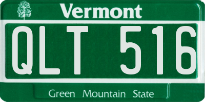 VT license plate QLT516