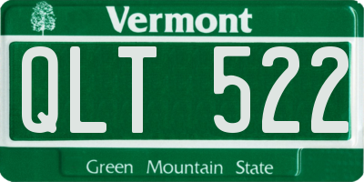 VT license plate QLT522