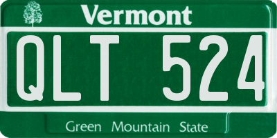 VT license plate QLT524
