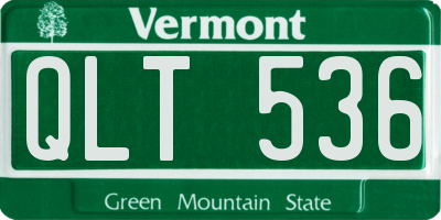 VT license plate QLT536
