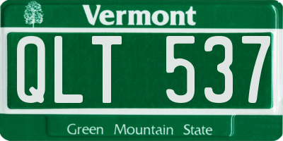 VT license plate QLT537