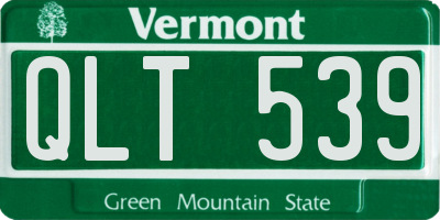 VT license plate QLT539