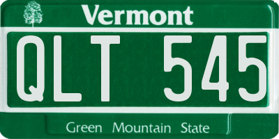 VT license plate QLT545